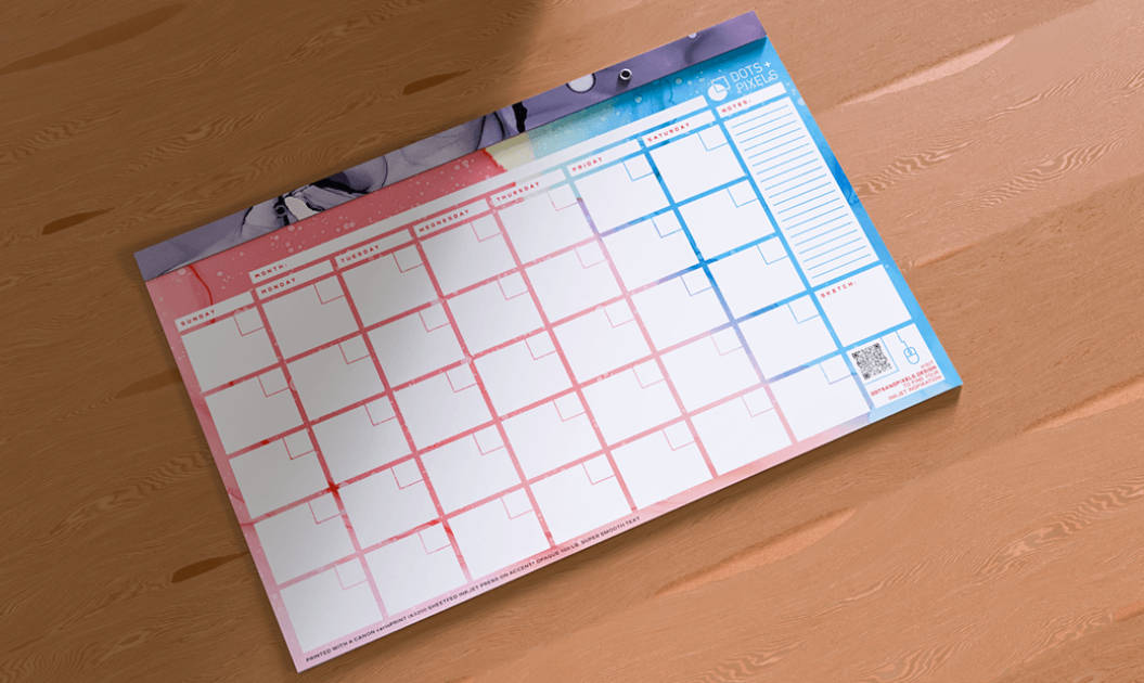 Dots+Pixels Calendar