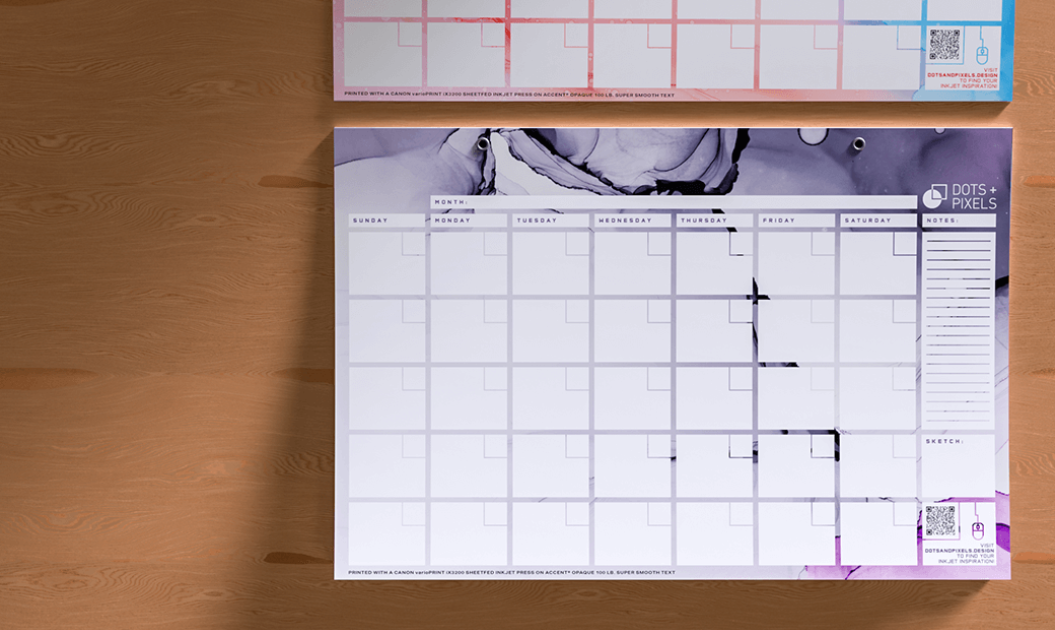 Dots+Pixels Calendar