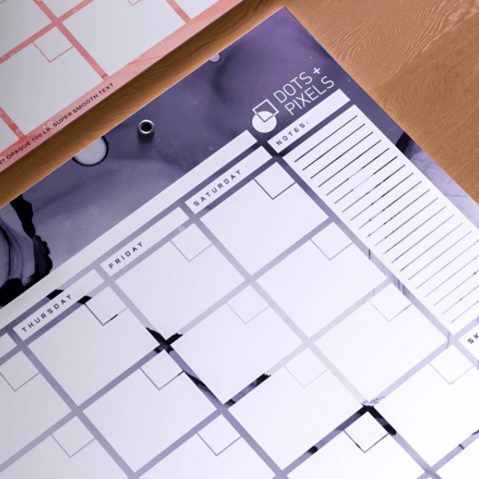 Dots+Pixels Calendar